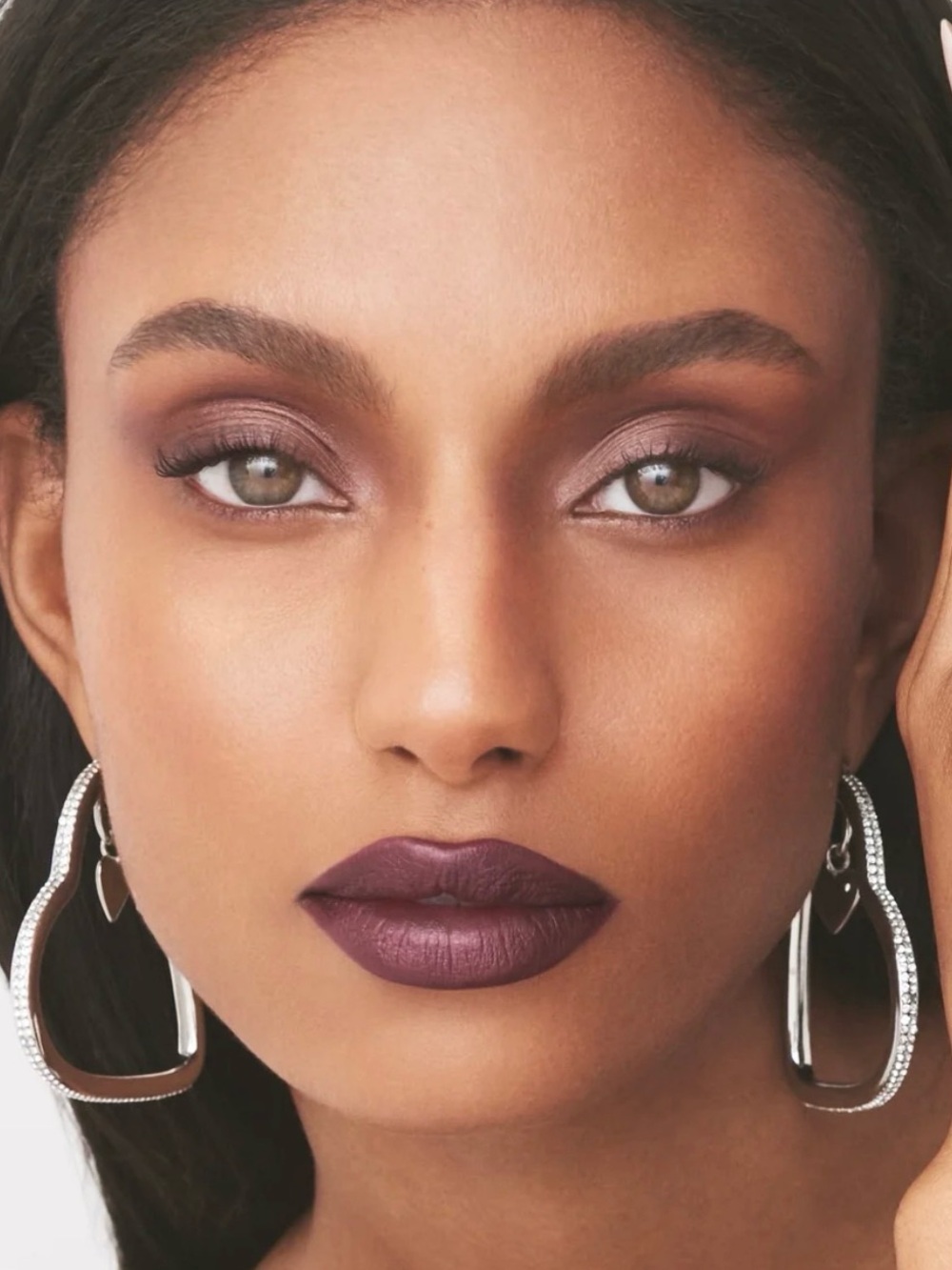 CRYSTAL HEART EARRING by Aminah Abdul Jillil